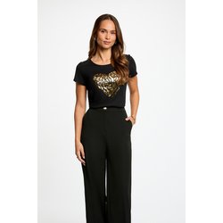 Camiseta con cuello redondo de manga corta