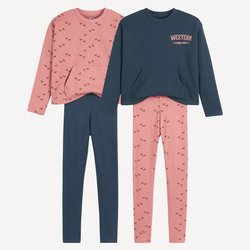 Lote de 2 pijamas, estampado de caballos