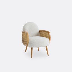 Sillón de rizo y mimbre, Buisseau