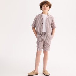 Camisa de manga corta oversize de rayas