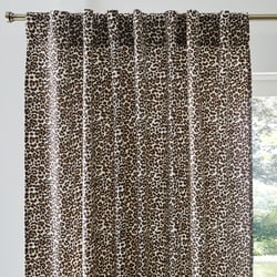 Cortina de algodón estampado, trabillas ocultas, ARETHA