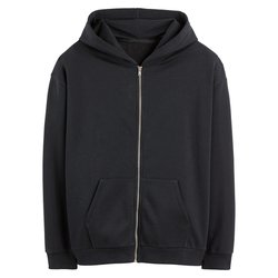 Sudadera con cremallera y capucha oversize de felpa unisex