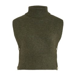 Poncho de cuello vuelto, detalles de joyas