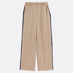 Pantalón Lyocell de pernera ancha con rayas en los laterales