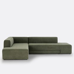 Sofá cama rinconero de tejido con textura, Ginosa