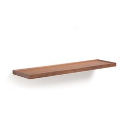 Estante de pared de nogal, an. 100 cm, Tidder