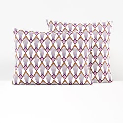 Funda de almohada de percal de algodón, Elisa mauve