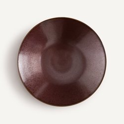 Lote de 4 platos de pasta de gres esmaltado, Kanso