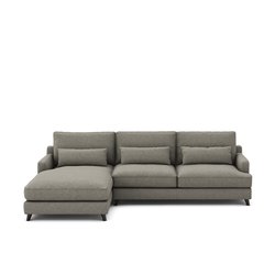 Sofá rinconero con textura de viscosa y lino, Alwine