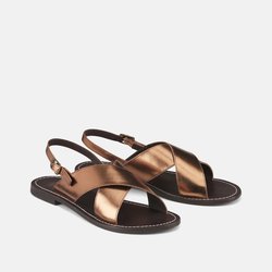 Sandalias de tacón plano, Signature LAURINE