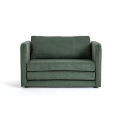 Sofá cama de terciopelo de canalé Hazel