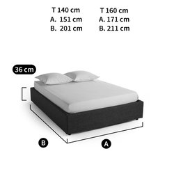 Cama con somier canapé abatible, Papilla