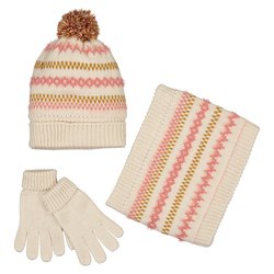 Conjunto gorro con pompón + braga + guantes