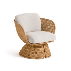 Sillón de ratán y cojines de algodón, Liam