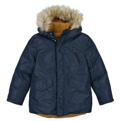 Parka reversible con capucha con borde de pelo sintético