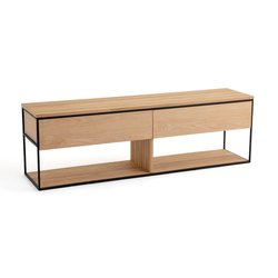 Banco cabecera de cama de roble y chapado en madera de roble, Aleena
