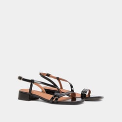 Sandalias de tacón bajo de piel Anaya