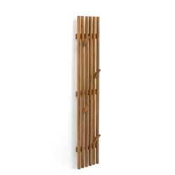 Colgador de pared roble macizo 4 ganchos, Anies