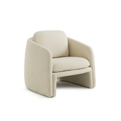Sillón bajo de tela rizada, Warren