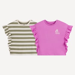 Lote de 2 camisetas con volantes