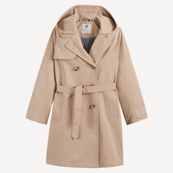 Trench con capucha desmontable