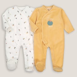 Lote de 2 pijamas de una pieza de terciopelo