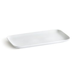Bandeja de tarta rectangular, porcelana, Atola