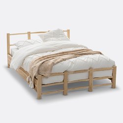 Cama de teca maciza Ghada