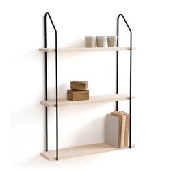 Estanteria triple pared pino metal hierro 65 cm, Vinto