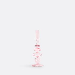 Portavelas de cristal, al. 27,3 cm, Chilava