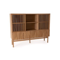 Vajillero-librería chapado en roble, Bilbao