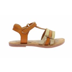 Sandalias de piel con cierre de velcro Diamanto