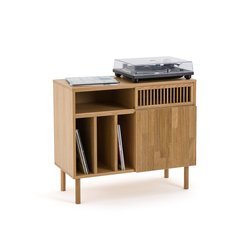 Mueble para vinilos de roble macizo, Bilbao