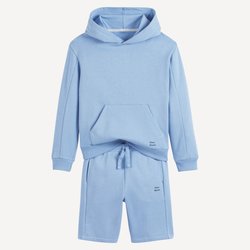 Conjunto de sudadera con capucha y pantalón corto, forro polar