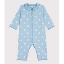 Pijama de algodón, sin pies, estampado de corazones