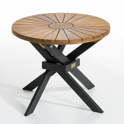 Mesa de centro redonda de jardín en acacia, Jakta