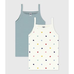 Lote de 2 camisetas de tirantes infantiles de algodón