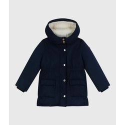 Parka con forro de sherpa y capucha desmontable