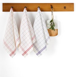 Juego de 3 paños de cocina Colas de algodón y lino
