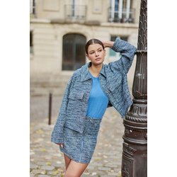 Chaqueta corta oversize en tweed, VANE