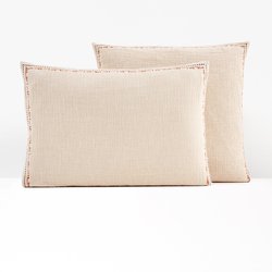 Funda de almohada con dos caras, gasa de algodón/lino, Thesari