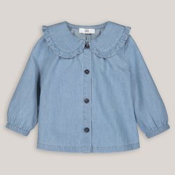 Blusa vaquera con cuello Peter Pan