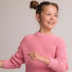 Jersey de punto grueso y cuello redondo