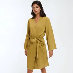 Albornoz tipo kimono de gasa de algodón, Signature MARGOT