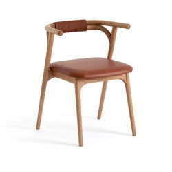 Sillón de mesa de roble/piel, Fermyo