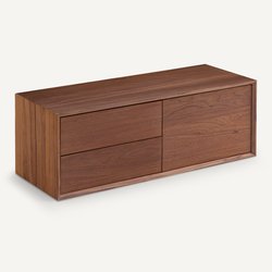 Mueble TV L110 x P42 de nogal, Archivita XL