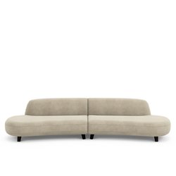 Sofá de terciopelo de lino 6P, Rosebury