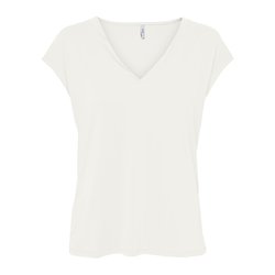 Camiseta de manga corta, cuello de pico