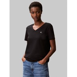 Camiseta con cuello de pico y manga corta