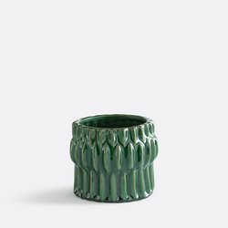 Macetero de cerámica en relieve, diámetro 13,5 cm, KYRIA